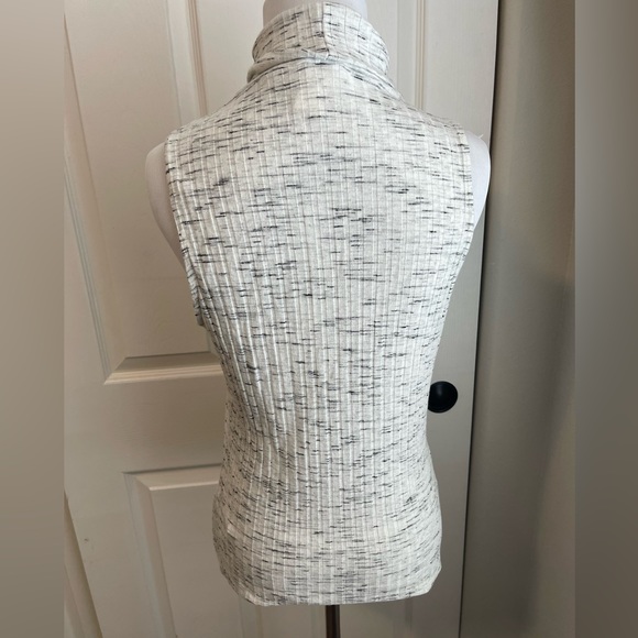 H&M Heathered white and Grey Turtle Neck Tank Top Medium - Picture 2 of 5